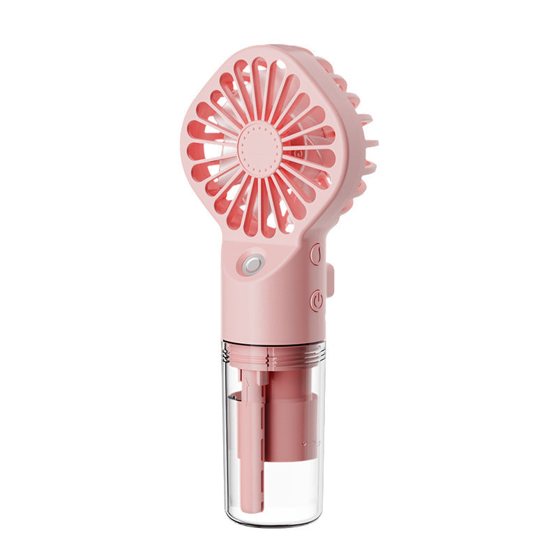 Strong Power Spray Humidification Small Mist Fan Humidification Usb Charging Portable Fan Icy And Refreshing Fan Water Supplement Overview: 1. Fast cooling, atomization, hydration, desktop fan, humidification, water supplement, nano spray 2. Two-in-one, s