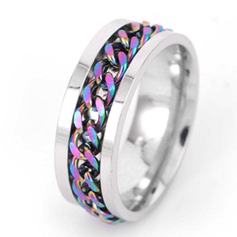 Stainless Steel Spinner Ring Beer Corkscrew Artifact Fashion Simple Heterosexual Rings Casual Men And Women Jewelry Bague Femme Overview: Fashion Design! 100% Brand New, High Quality! Specifications: Product information: Material: titanium steel Style: ex