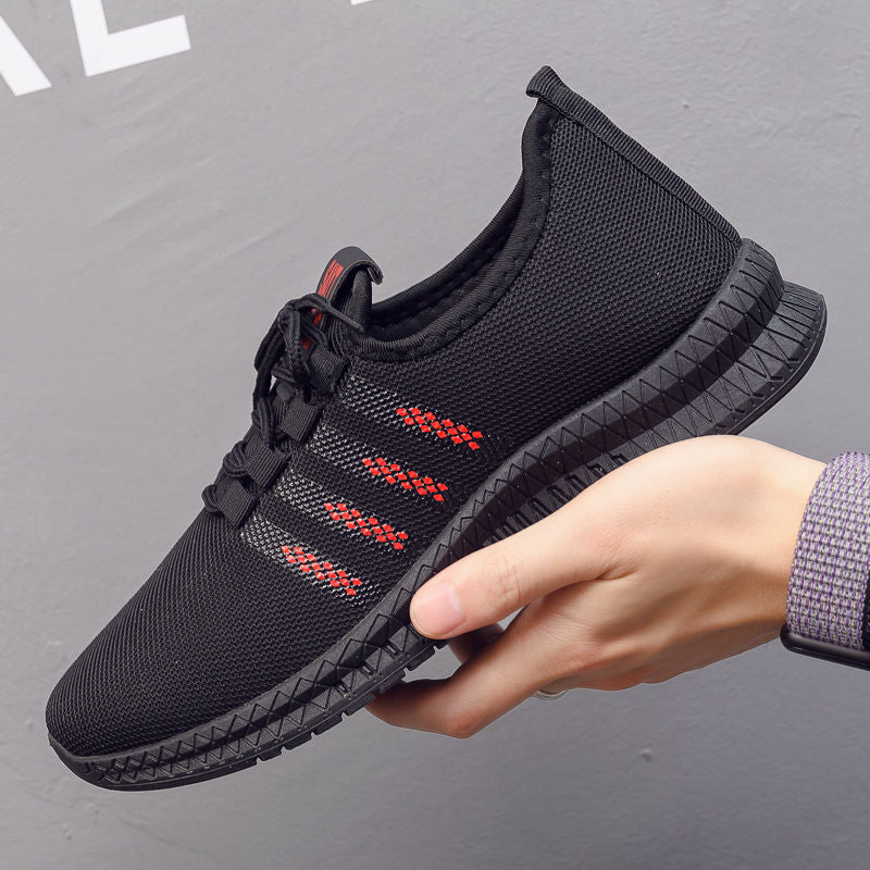 Men's Lightweight Running Shoes Summer Ultra-light Breathable Sneakers Product Information: Product category: single shoes Function: breathable, light and wear-resistant Pattern: Letters Upper material: mesh Sole material: plastic Heel shape: flat heel In