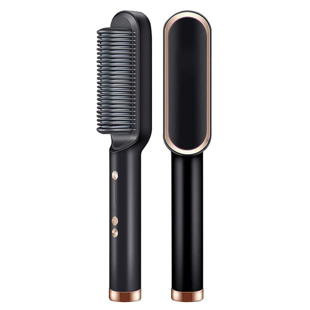 Electric Heat Comb Straightener Curler If you’re looking to up your hair game, the electric heat comb straightener curler is here to make all your hairstyle dreams come true. This versatile tool combines a straightener and curling iron so that you can do