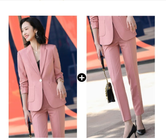 Spring And Autumn Fashion Temperament Commuter Women's Suits Product information: Fabric name: 50% polyester fiber, 47% viscose fiber, 8% spandex Main fabric composition: polyester fiber (polyester) Color: single-piece yellow suit, single-piece black suit