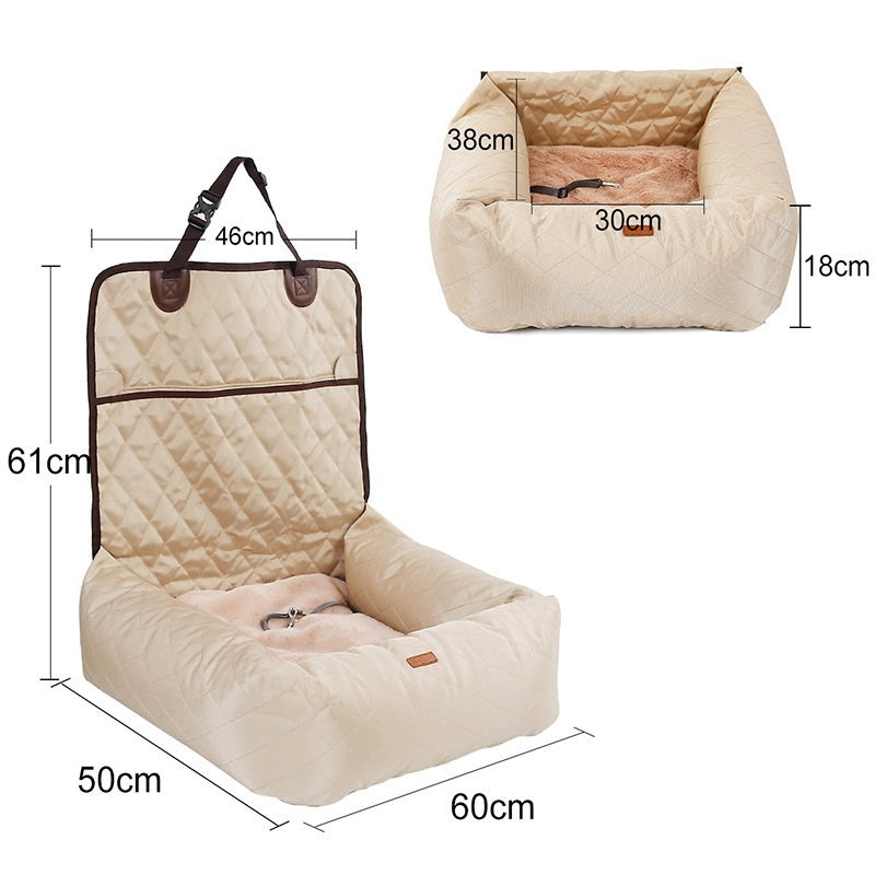 2 In 1 Pet Dog Carrier Folding Car Seat Pad Thickened Multi-purpose Pet Bed Dog Car Mattress Pets Supplies Product Information: Material: 900D Gucci nylon + waterproof and non-slip Oxford + padded cotton Color: 3 colors, black gray beige Dimensions: lengt