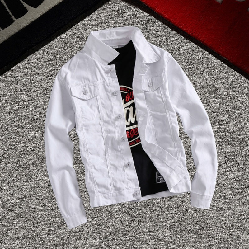 Denim jacket men Fabric name: Denim Main fabric composition: polyvinyl alcohol fiber (vinylon) The content of the main fabric ingredient: 100 (%) Applicable scene: Leisure Denim jacket men Fabric name: Denim Main fabric composition: polyvinyl alcohol fibe