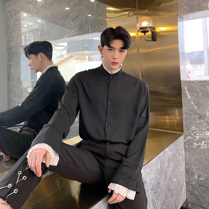 Chiffon Paneled Loose-Fit Spring Shirt Main fabric composition: Polyvinyl alcohol fiber 1. Asian sizes are 1 to 2 sizes smaller than European and American people. Choose the larger size if your size between two sizes. Please allow 2-3cm differences due to