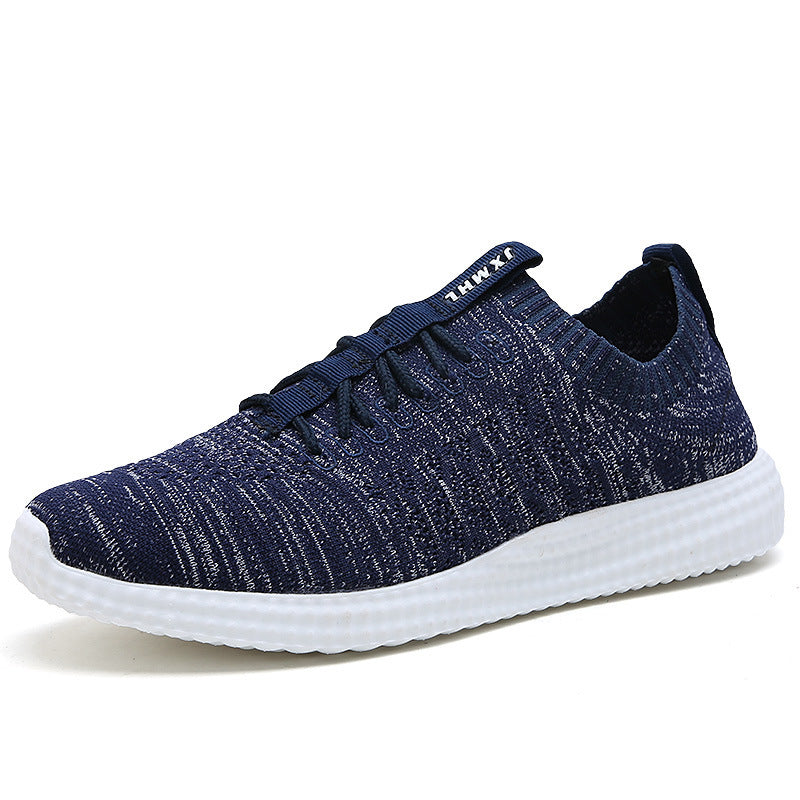 Lightweight flying woven running shoes Knitted/elastic MD sole When walking, the stretchable breathable mesh upper will expand with the foot. A more comfortable and tight fit can help you reduce irritation. The soft sole is made of a durable MD outsole, w