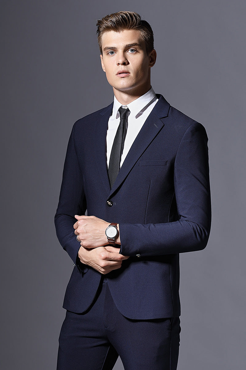 Men's suits Shopping category: Fashion City (24-35 years old) Placket: single row two buttons Error range: 1-3CM Suitable season: four seasons Fabric name: chemical fiber blended Main fabric composition: acetate fiber The content of the main fabric ingred