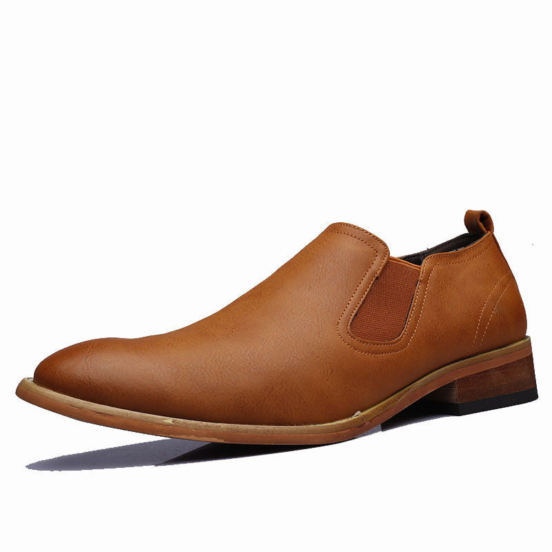 Men's leather shoes British breathable men's shoes Pattern: solid color Upper material: Microfiber Sole material: Composite Inner material: leather Heel height: low heel (1-3cm) Sole technology: Viscose shoes Insole material: natural leather US EUR UK AUS