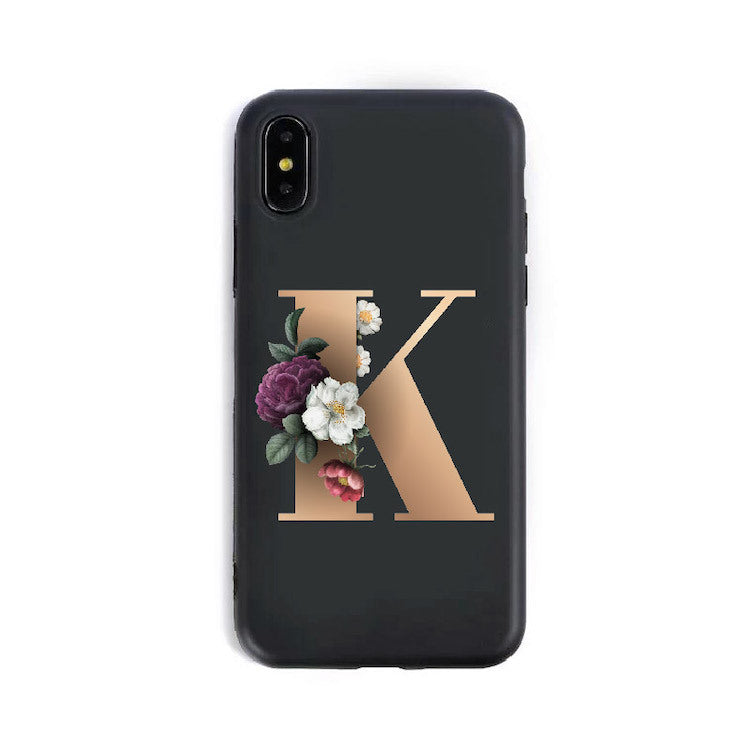 26 English Alphabet Silicone Phone Cases Product information: Applicable brands: Samsung, Apple Style: back cover Material: tpu Style: cartoon Popular elements: animals, rhinestones, stripes, lattices, solid colors, letters, camouflage, floral, starry sky