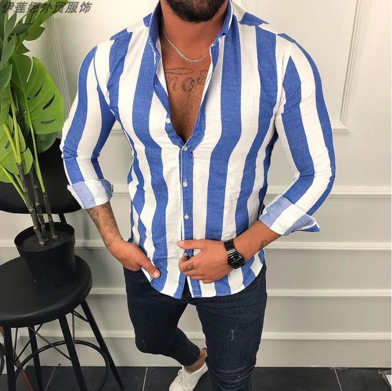 Striped shirt men Edition type: Slim Collar type: pointed collar (conventional) Sleeve length: long sleeve Pattern: stripes Thickness: conventional Style details: Ji Ming thread Suitable for the crowd: large size Fabric name: Polar fleece Main fabric comp