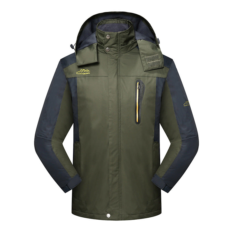 Fashion Shell Jacket Outdoor Wear-resistant Men's Polyester Coat Product information: Pattern: pattern, solid color, letters Color: red, black, colorful blue, army green Size: M,L,XL,XXL,XXXL,4XL Style: Cardigan Removable or not: undetachable Fabric: Poly