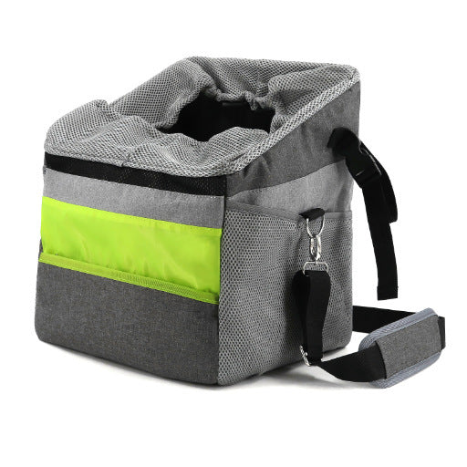 Pet bag bicycle basket pet bag Note: The buckles on both sides have been changed to D buckles Material: Oxford Item No.: G74 Pattern: Geometric pattern Hardness: hard Gift purpose: going out Whether it is a gift: Yes, business gift Pet bag bicycle basket