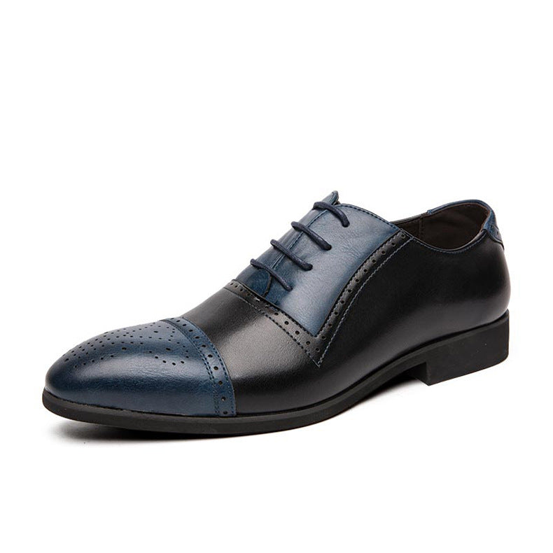 Men's Brock Carved Business Leather Shoes Large Size Specification: Product Category: Oxford Shoes (Brogue Shoes) Upper material: PU Sole Material: Rubber Applicable gender: Male Toe shape: Leather toe cap Upper height: Low to help Function: Increase Appl