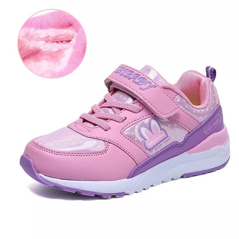 Casual shoes fashion children's shoes Applicable age: Children's wear (7-12 years old), children's wear (4-6 years old), older children's clothing (13-16 years old) Applicable gender: Female Vamp material: artificial leather Function: waterproof, shock ab