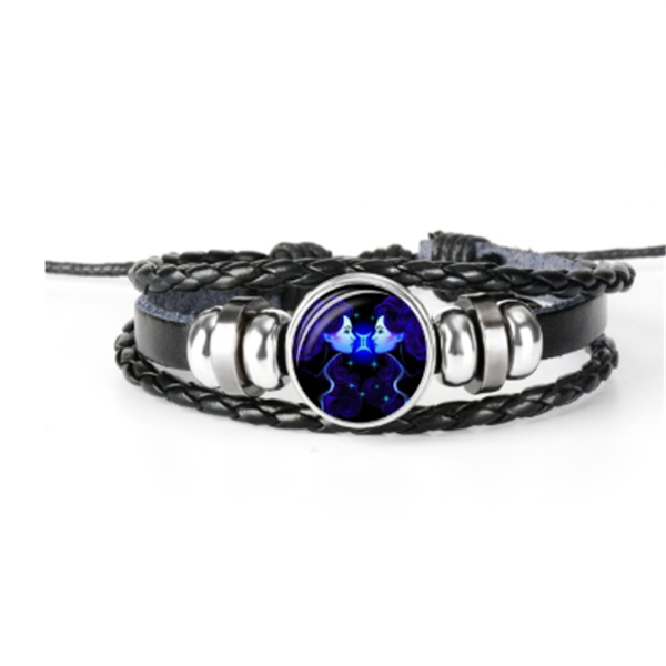 Zodiac Constellation Bracelet Braided Design Bracelet For Men Women Kids Overview: Unique design, stylish and beautiful. Good material, comfortable wear. A variety of colors, any choice. Product information: Material: leather Type: bracelet, bracelet Mode