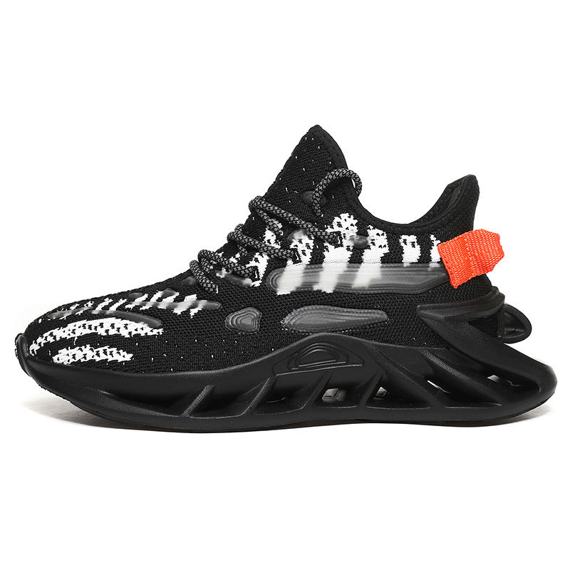 Flying Woven Mesh Shoes Men's Fishing Empty Thick-soled All-match Luminous Sports Casual Men's Shoes Specification: Product category: Sports casual shoes Applicable age: Adult Style: Sports Function: Breathable Suitable season: Winter, spring, autumn Patt