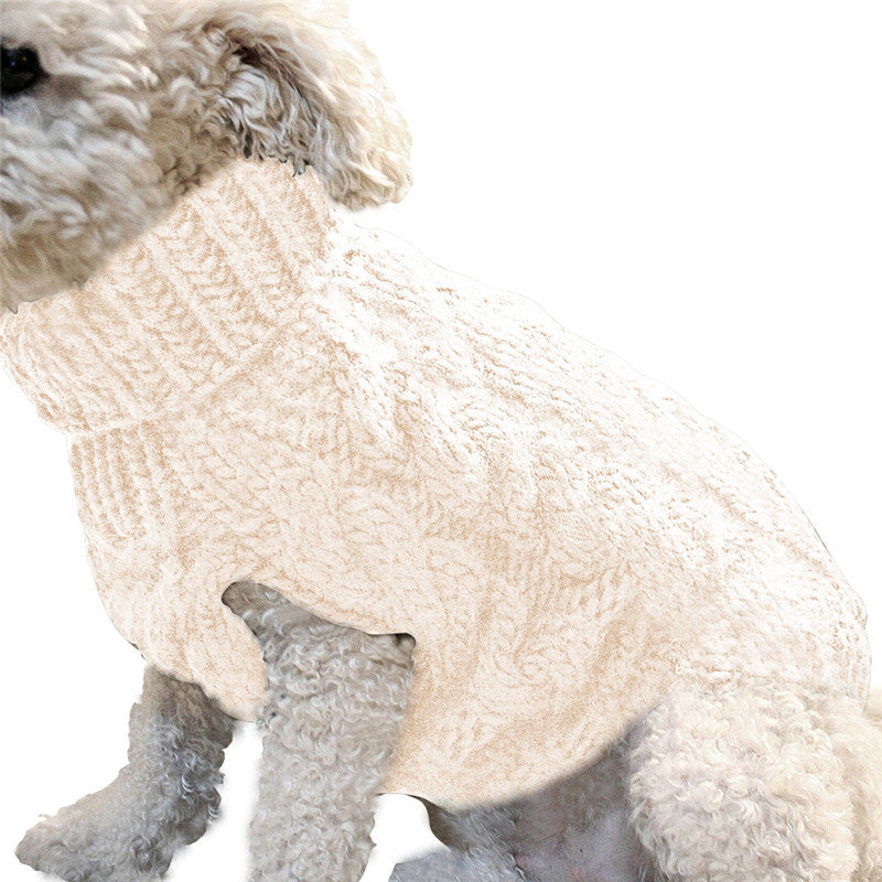 New Pet Sweater Dog Clothes Pet Supplier Winter Warm Clothing Material: Acrylic Product category: sweater style: Casual Applicable gender; general Color: black, white, red, gray, blue, pink, leather powder, beige Size; S, M, L, XL Size: S: 1-2kg (suitable