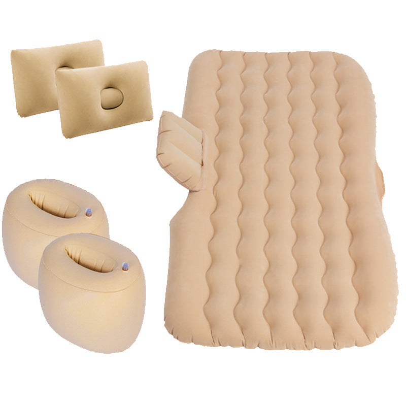 Inflatable Mattress Camping Car Air Mattress Car Travel Mattress Outdoor Car Pillow Bed Overview Made of fine quality flocking, safe, skin-friendly and environmental protection. Soft and comfortable, providing a comfortable environment during car travelli
