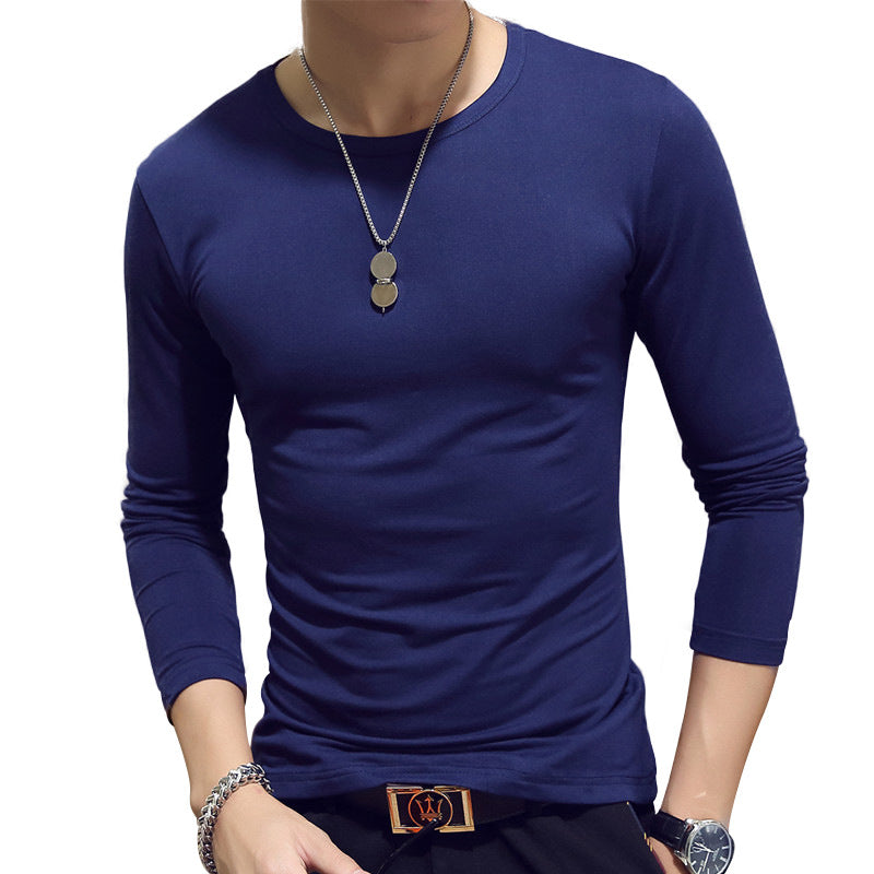 Slim-Fit Solid Color Round Neck Pullover Men's Product Information: Whether Hooded: Not Hooded Thickness: General Pattern: Plain Suitable Season: Winter, Spring, Autumn, Spring And Autumn Fabric Name: Milk Silk Main Fabric Composition: Polyester Fiber (Po