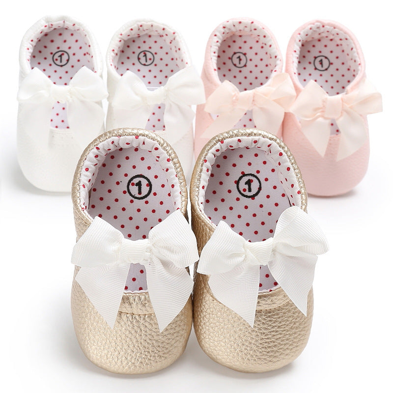 Baby Shoes Baby Shoes Soft Sole Pu Princess Shoes Product Information: Suitable Seasons: Spring, Summer, Fall Thickness: Ordinary Thick Tube Height: Low Tube Is There a Light: No Whether There Is a Sound: No Upper Height: Low Wearing Style: Velcro Size In