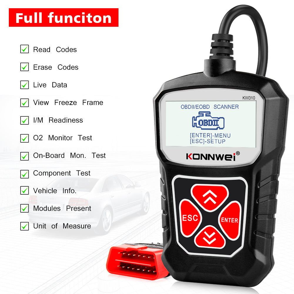 Car Scanner Diagnostic Tool Automotive Scanner Car Tools Overview: Classic design, fast scan, and clear trouble codes, even a beginner can use this unit to read the error code, find out what the problem is, and perhaps fix it. Save money and time. It is r