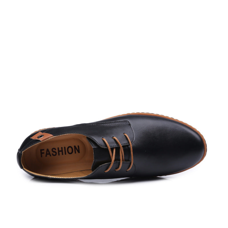 Large Size Sneakers Business Casual Men's Shoes Product Information: Product Category: Leather Shoes Upper Material: Artificial PU Sole Material: Rubber Applicable Gender: Male Toe Shape: Leather Toe Cap Upper Height: Low to Help Function: Breathable, Wea