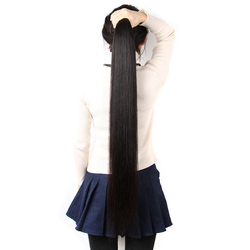 Reality Wig, Smooth Hair, Straight Hair Tie, Closed Peruvian Hair Tie Product material: Hair material: Real hair Details: Applicable people: General Treatment process: Mechanism Wig length: Long hair Can be dyed and ironed: Can be dyed Applicable skin ton