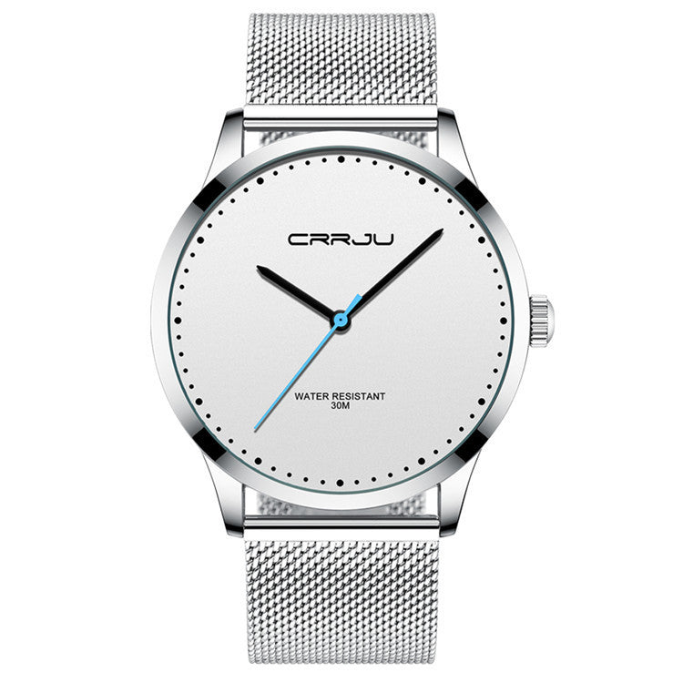 Stainless Steel Mesh Belt Fashion Watch Men Product information: Applicable people: male Style: leisure Waterproof: Yes Waterproof performance: 30M Movement type: quartz Movement brand: Pearl Mirror material: plexiglass mirror Case material: alloy Color: