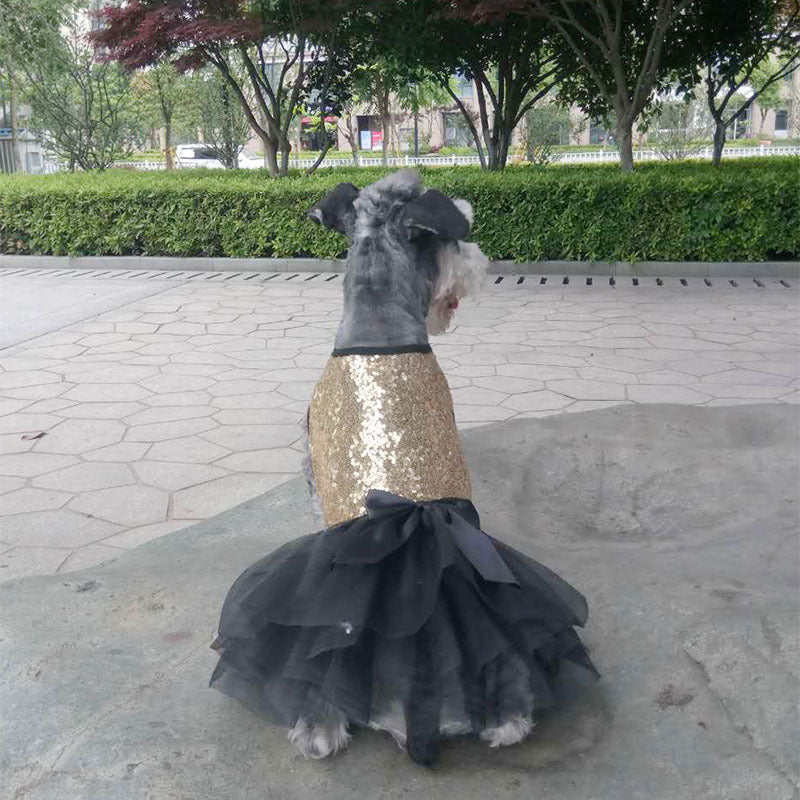 Pet Clothing Dog Clothes Pet Skirt Product information: Material: sequin embroidery Product Category: Skirt Style: Princess Applicable gender: female Color: gold, red, pink Size information: Size: S, M, L, XL Pet Clothing Dog Clothes Pet Skirt Product inf