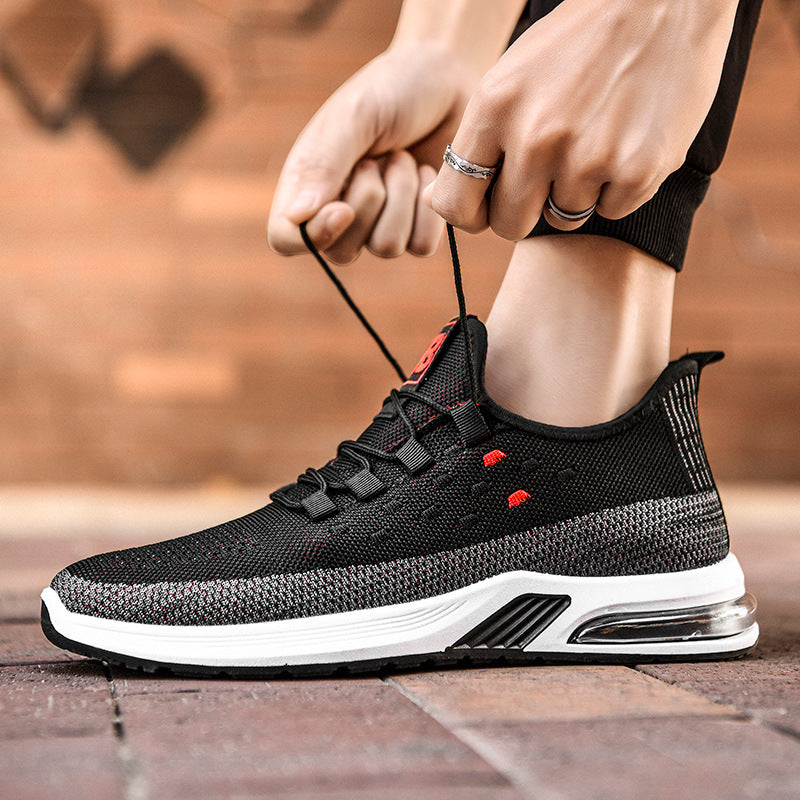 Lightweight Mesh Casual Shoes Sports Shoes Men's Single Shoes Product Information: Upper Material: Real Flying Woven Function: Breathable, Wear-Resistant, Shock Absorption Sole Material: Rubber Applicable Sports: General Wearing Style: Front Tie Heel Shap