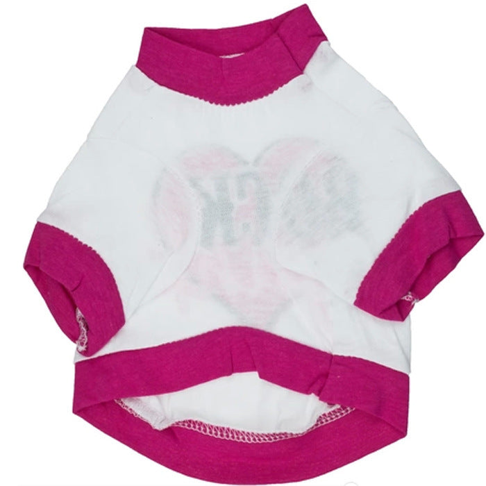 Pet clothes Product information Material: Cotton Product Category: T-shirt Style: leisure Applicable gender: general Style: T-shirt Size information: Pet clothes Product information Material: Cotton Product Category: T-shirt Style: leisure Applicable gend
