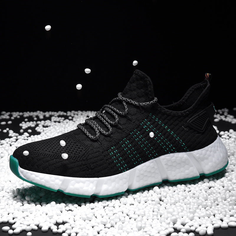 Breathable Popcorn Luminous Tide Shoes Lightweight Soft Soled Sports Shoes Men P roduct information Upper material: mesh (air mesh) Shoes type: basic Outsole material: rubber Closure type: lace Season: summer Pattern type: mixed color Features: Breathable