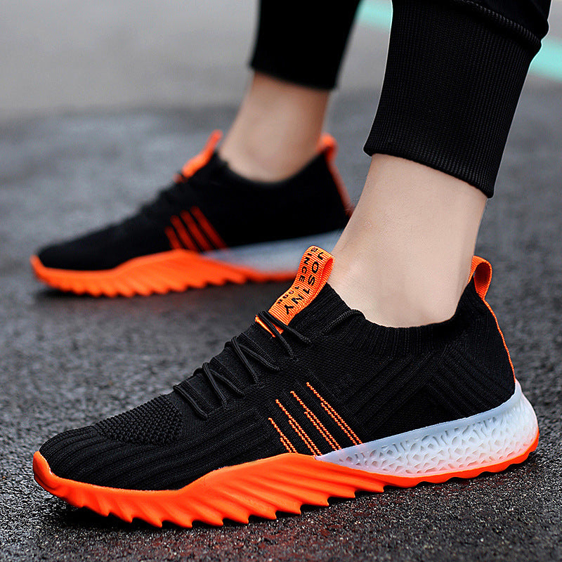 Flying Woven Mesh Breathable Sneakers Product information: Product category: sports casual shoes Applicable age: adult Style: leisure Function: Breathable Suitable for the season: autumn Applicable gender: neutral/male and female Upper material: mesh Sole
