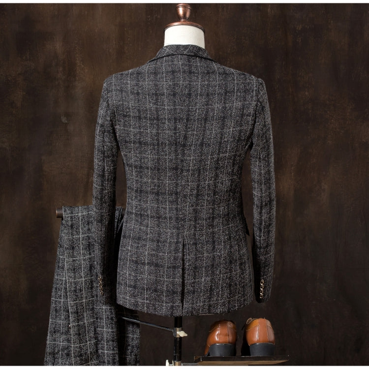 Men 3 Pieces Suit Set Men Wedding Suits Groom Tuxedos Product information: Purchasing category: Fashion City (24-35 years old) Placket: single row and one button Suitable for the season: Four seasons Main fabric composition: acetate fiber The content of t