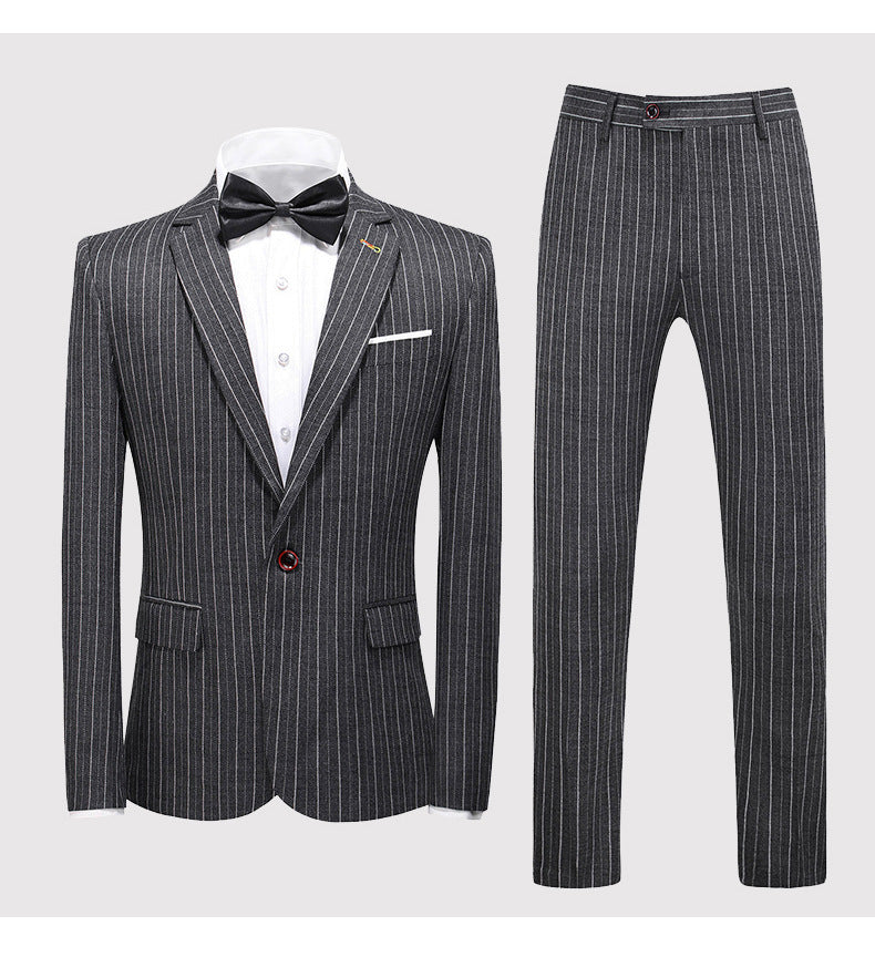 Men's Suits New Large Size Suit Wedding Suit Business Casual Blue Wedding Korean Slim Dress Product information Supply category: spot Placket: single row one button Fabric name: cotton blended Main fabric composition: cotton The content of the main fabric