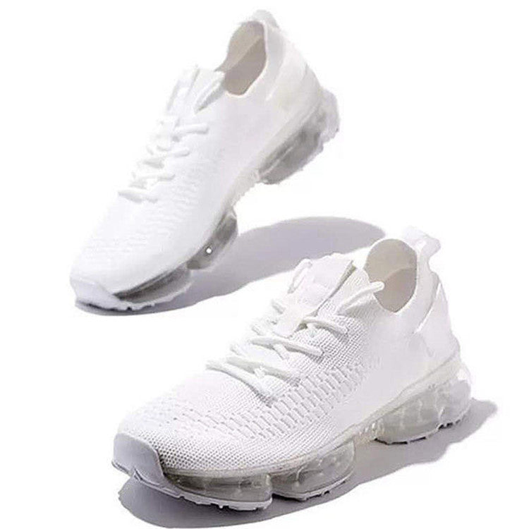 Air Cushion Bottom Lace up Casual Shoes Flying Woven Women s Shoes Overview: Unique design, stylish and beautiful. Good material, comfortable feet. A variety of colors, any choice. Specification: Sole Material: Rubber Applicable sports: general Wearing st