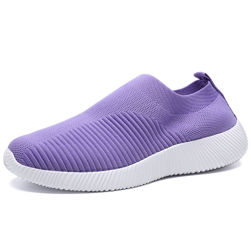 Large Size Fly Woven Breathable Socks And Shoes Product information: Upper material: mesh cloth Sole Material: Rubber Wearing style: sleeve/overshoes Opening depth: shallow mouth (below 7cm) Toe shape: round toe Heel height: flat heel Color: white, black,