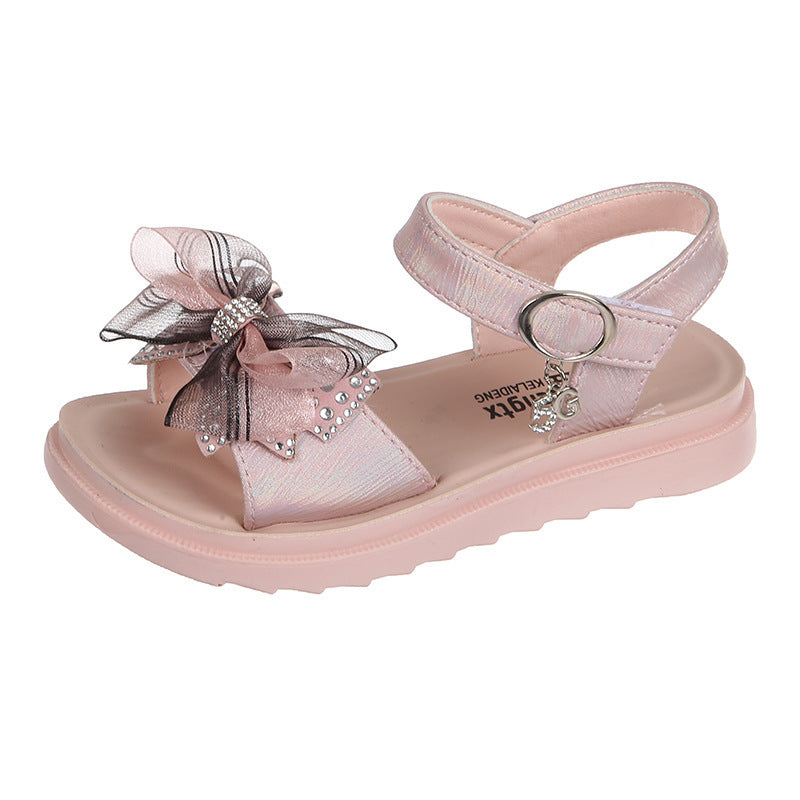Fashion Children's Shoes Girls Bow Shoes Product information: Function: breathable, light, non-slip Sole material: EVA Wearing style: buckle Popular elements: bow Size information: Note: 1. Asian sizes are 1 to 2 sizes smaller than European and American p