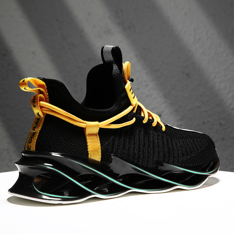 Men's Shoes Running Sports Shoes Shock Absorption Sports Casual Shoes Product information Applicable gender: male Pattern: Letters Sole Material: Rubber Wearing style: elastic band Toe shape: pointed Sole craft: viscose shoes Insole material: EVA Colors: