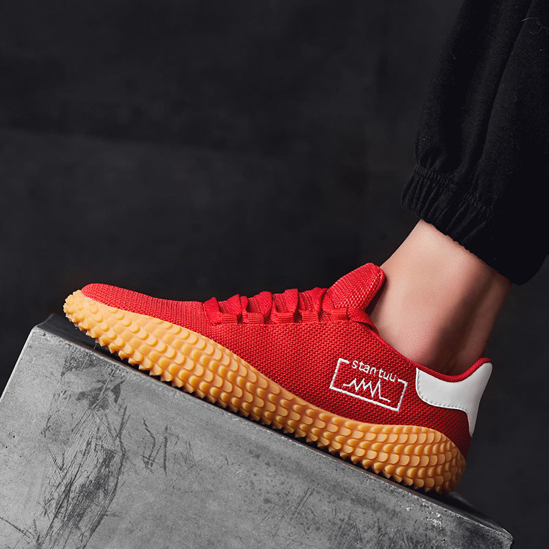 Casual Shoes Male Couple Fashion Sports Style Single Shoes Non-Slip Wear-Resistant Korean Sports Shoes Men Product information: Function: breathable, balanced, lightweight, non-slip Upper Material: Mesh Sole Material: Rubber Wearing style: front tie Popul