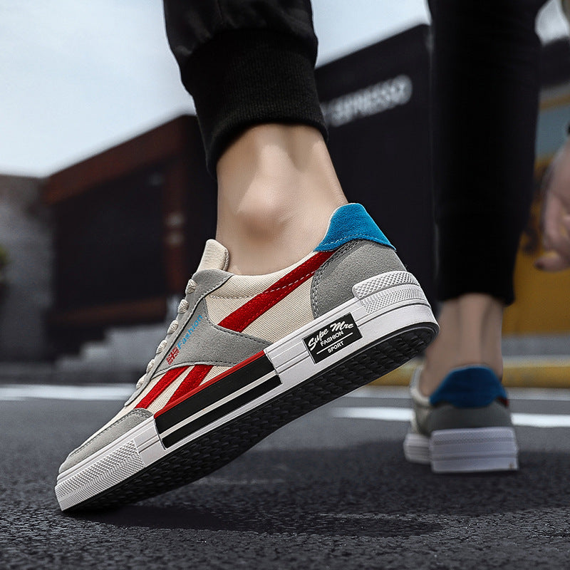 Canvas Shoes Men's Sneakers Fashion Casual Shoes Men's Shoes Product information Style: Casual Applicable gender: male Upper material: canvas Sole Material: Rubber Wearing style: front tie Heel shape: flat heel Toe shape: round head Sole process: injectio