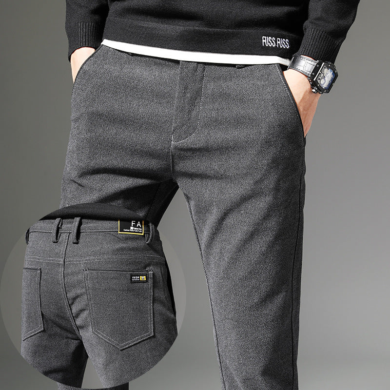 Men's Spring Leisure Trousers Long Trousers In The Young Business Product Information: Fabric name: chemical fiber blended Main fabric composition: polyester fiber (polyester) The content of the main fabric ingredient: 69 (%) Size Information : Note 1. As