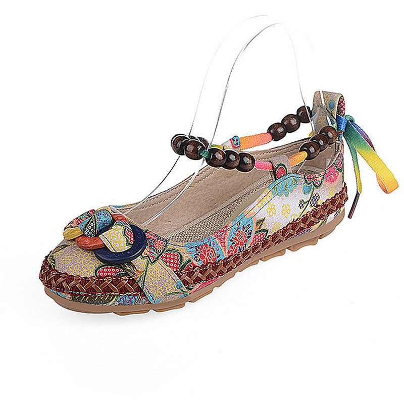 Hot Sale Retro Ethnic Style Women'S Shoes Cloth Shoes Lace Linen Hand-Woven Product information: Style: Vintage Function: Lightweight Suitable season: summer, spring, autumn Applicable gender: female Pattern: Ethnic Upper material: cloth Sole Material: Ru