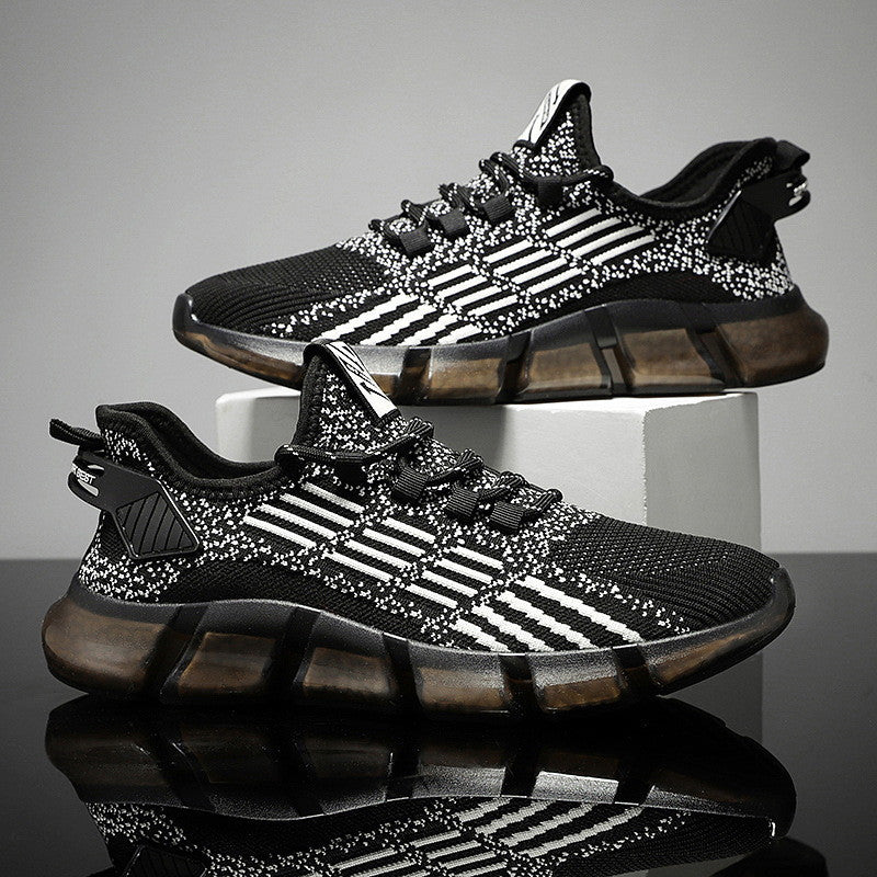 Fashion Sports Shoes Men's Flying Woven Breathable Casual Mesh Shoes Product Information: Function: breathable, lightweight Applicable gender: male Pattern: plain Upper material: mesh Sole Material: Rubber Applicable sports: general Wearing style: front t