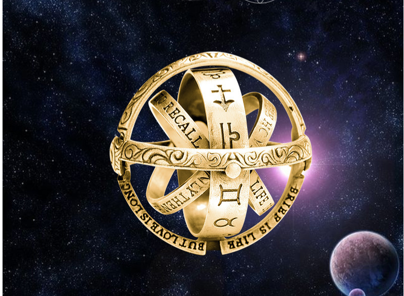 Ball-Shaped Flipped And Deformed Universe Ring Jewelry Product information Material: Alloy Treatment process: gold-plated Packaging: Individually packed Color: ancient gold, ancient silver Size: No. 6, No. 7, No. 8, No. 9, No. 10, No. 11, No. 12 Packing l