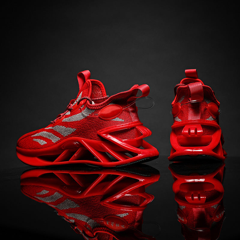 Blade Shoes Men"s New Men"s Shoes Spring Breathable White Shoes Versatile Fashionable Shoes Sshock Absorption Running Mesh Sports Shoes Product information: Product category: sports casual shoes Style: Sports Function: shock absorption pattern: plain Uppe