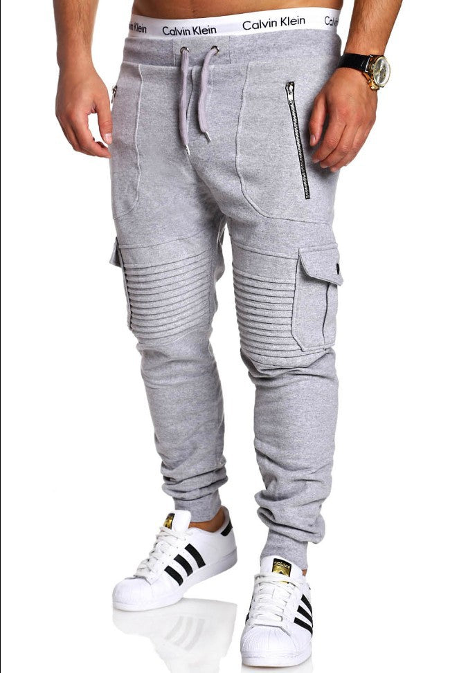 Men's Striped Zipper Sweatpants Casual Pants Product information: Style: Basic Pants type: loose Length: trousers Waist type: mid-waist Is there a belt: no belt Pants placket: Tether closure Thickness: General Suitable for the crowd: teenagers Fabric name