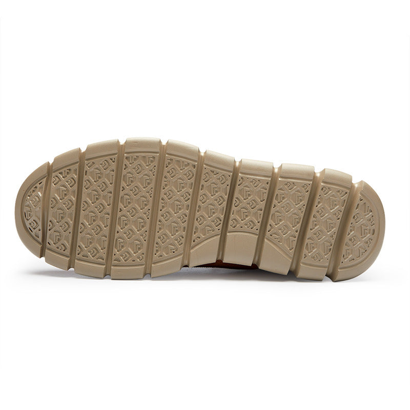 Autumn And Winter New Fashion Flying Woven Martin Boots European Station Large Casual Men'S Shoes High Top Knitted Tooling Boots Product information: Suitable for season : Winter, autumn Upper material : Mesh layer Packing list: A pair of men's casual sho