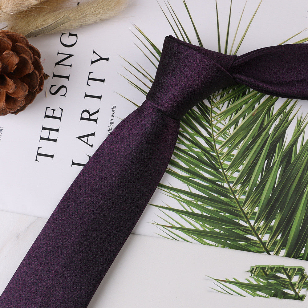 Men's Trendy Business Casual Narrow 6cm Polyester Jacquard Tie Product information: Bow tie width: ultra-narrow Processing method: jacquard Style: Arrow type Applicable gender: male Material: polyester silk Pattern: stripes Style: men's Applicable age: ad