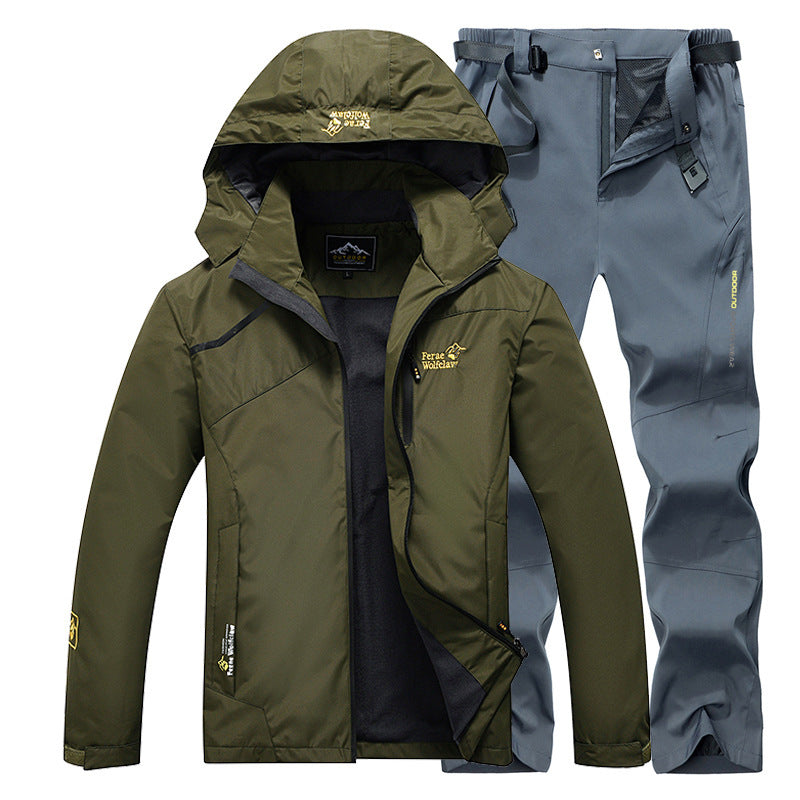 Fishing Suit Men Spring Autumn Thin Fishing Clothing Product Information: Lining: Single-sided velvet Quality level: First-class Fabric composition: Polyester Fur collar material: Artificial wool Whether there is a fur collar: No fur collar Waterproof fac