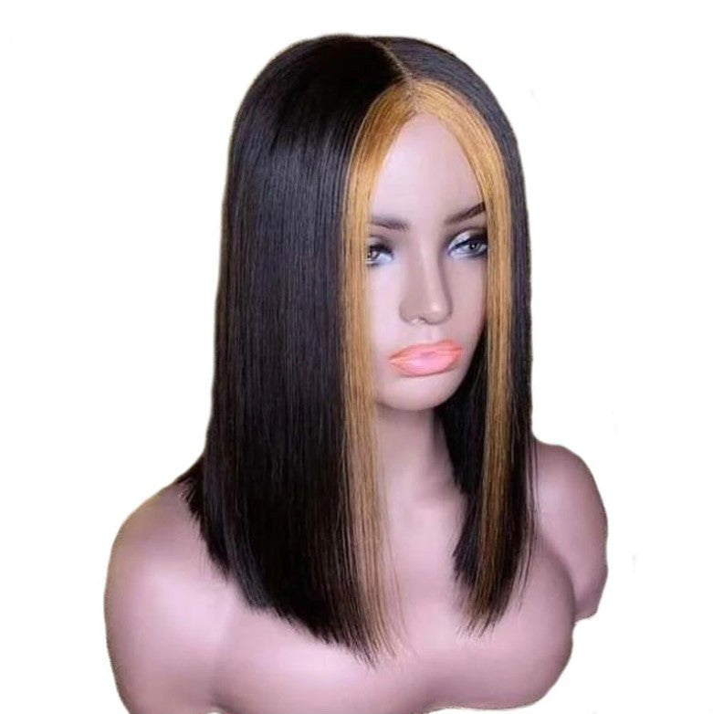 Explosion Style Front Lace Straight Hair Wig European And American Women'S Wig Short Straight Hair Human Hair Wigs Product information Applicable people: Ladies Processing technology: all hand-woven Wig length: short hair Can it be dyed and ironed: it can